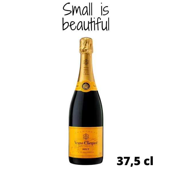 Half Bottle of Champagne VEUVE CLICQUOT Yellow label
