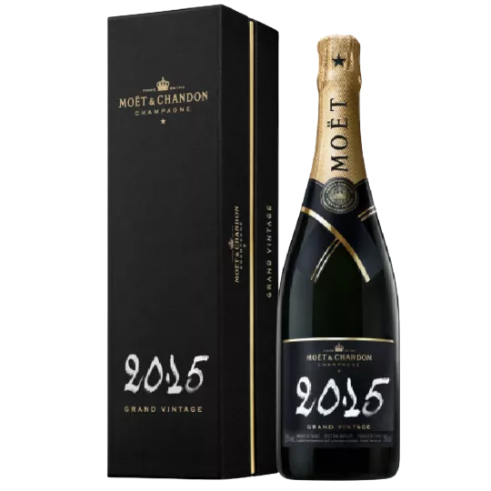Moët & Chandon Grand Vintage 2015 Champagne with Case - Elegant Bottle
