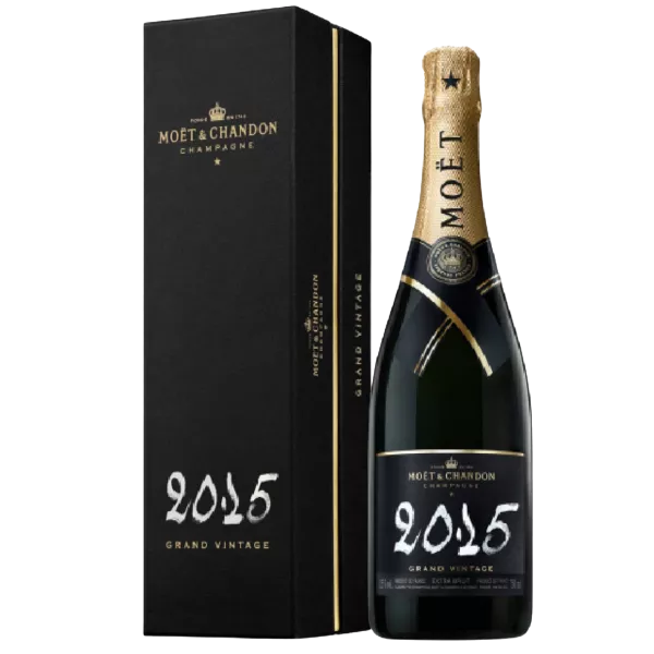 Moët & Chandon Grand Vintage 2015 Champagne with Case - Elegant Bottle