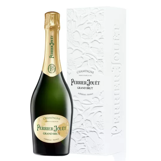 Perrier-Jouët Grand Brut Champagne with Case - Elegant Bottle