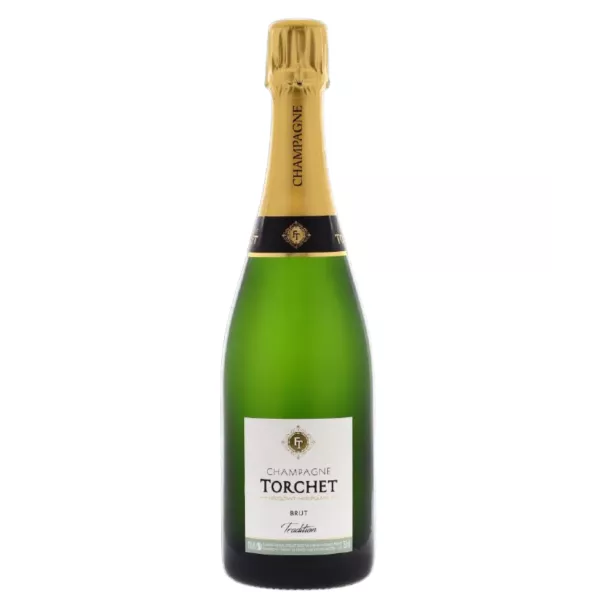 一瓶正在使用的 LAËTITIA TORCHET Brut Tradition 香槟。