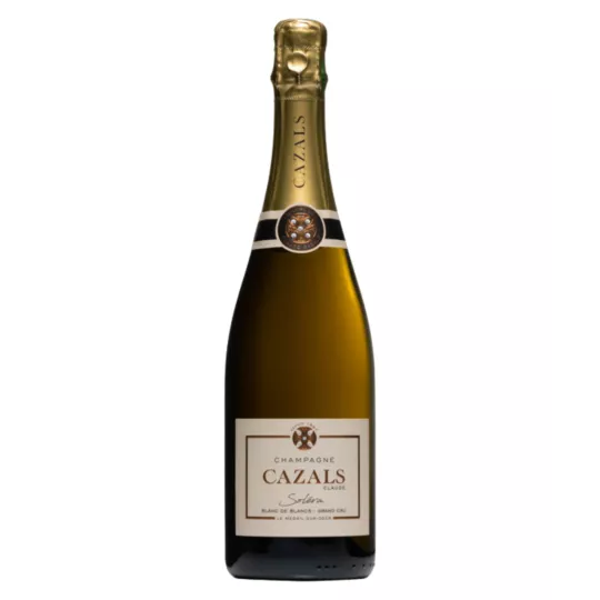 Claude Cazals Soléra Blanc de Blancs 特级香槟酒瓶，正面图