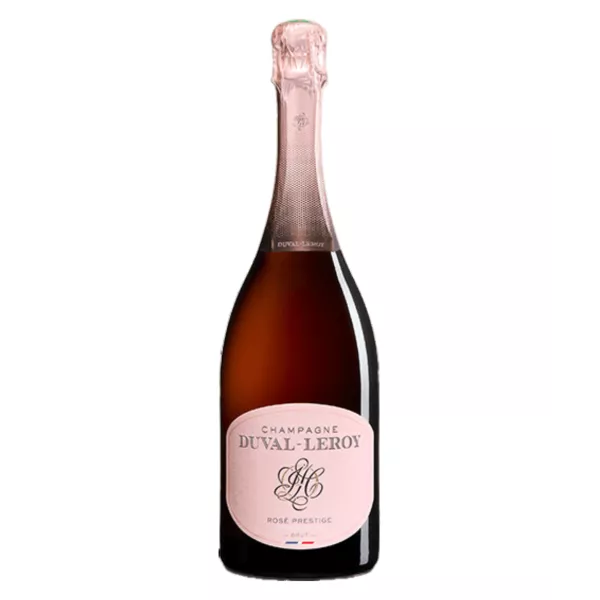 Duval-Leroy Brut Rosé Prestige Premier Cru香槟酒瓶，正面图