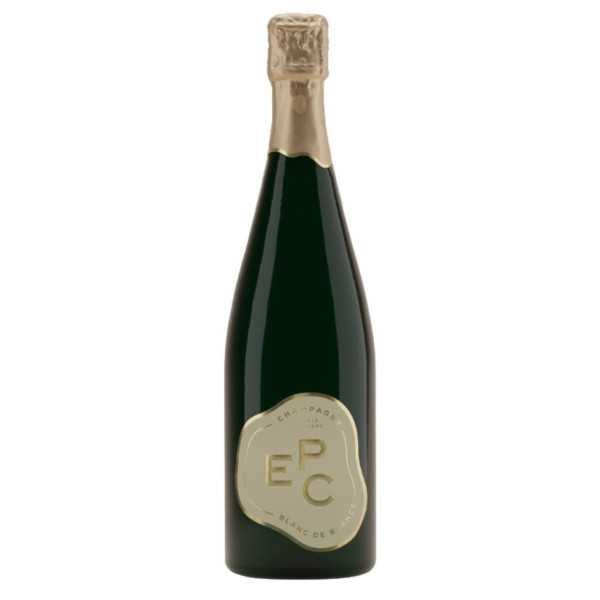 一瓶 EPC Blanc de Blancs Brut 香槟，正面图