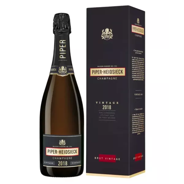 Piper-Heidsieck Millésime 2018香槟酒瓶，正面图