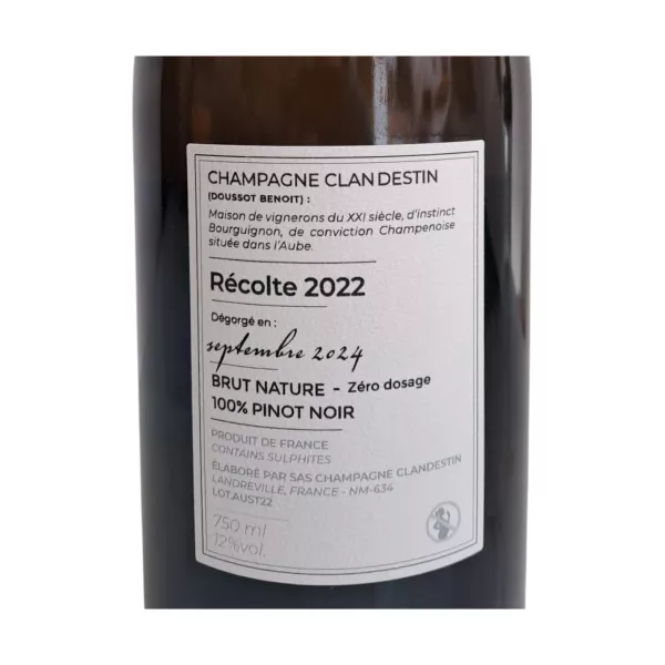Champagne Clandestin Austral - Exclusivity and Character