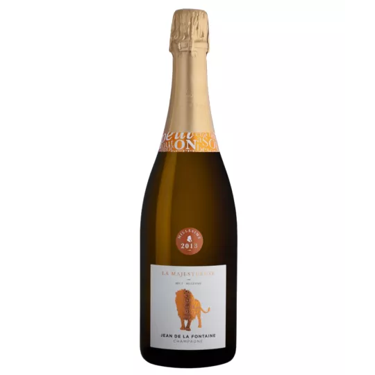 Jean de la Fontaine La Majestueuse Brut Millésime 2017 香槟酒瓶，正面图