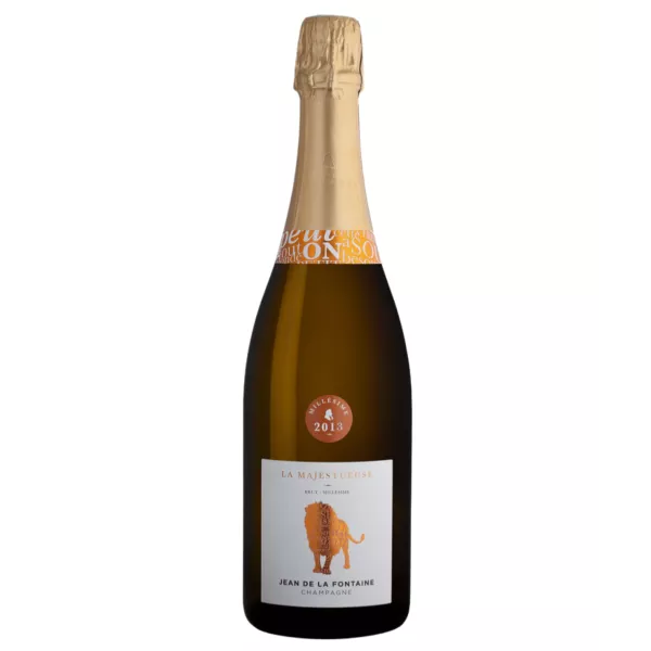 Jean de la Fontaine La Majestueuse Brut Millésime 2017 香槟酒瓶，正面图