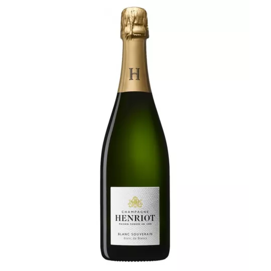 Henriot Blanc de Blancs 香槟 - 75 cl 瓶，白色背景
