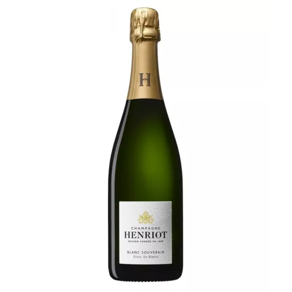 Henriot Blanc de Blancs 香槟 - 75 cl 瓶，白色背景