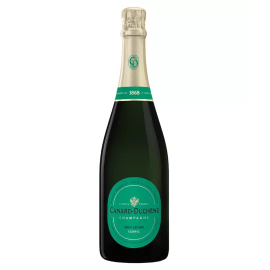 一瓶Canard-Duchêne Léonie Iconic Brut香槟--属于Iconic系列，淡金色，兰斯山。