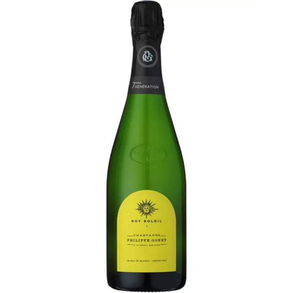 Philippe Gonet Roy Soleil Blanc de Blancs 特级香槟酒瓶，正面图