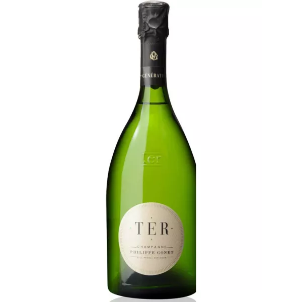 Philippe Gonet TER Blanc Brut 香槟酒瓶，75cl，白背景正视图