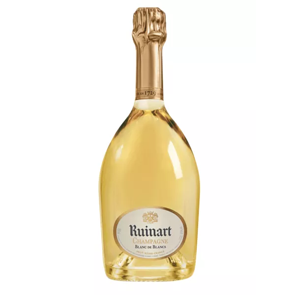 一瓶 Ruinart Blanc de Blancs 75cl 香槟，正面图