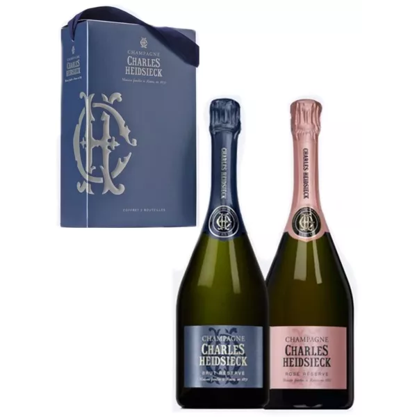 Buy Champagne Gift set CHARLES HEIDSIECK  Brut + Pink