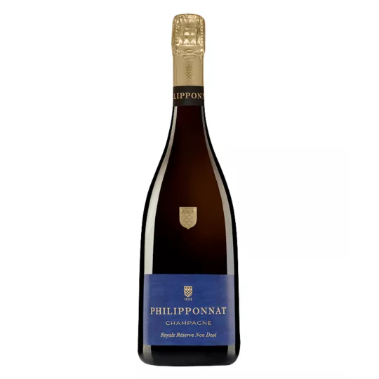 Bottle of Philipponnat's Royale Réserve Non Dosée Champagne, a symbol of elegance and Champagne tradition.