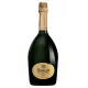 Grandum de Champagne R de Ruinart Brut 1,5L - 中性背景上的瓶子和标签