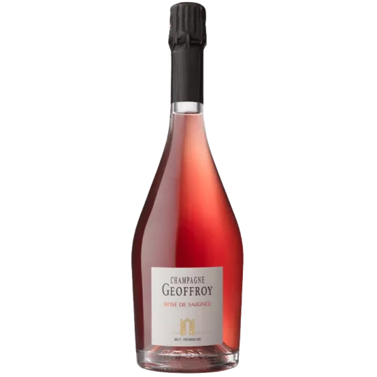 René Geoffroy Premier Cru Rosé de Saignée 桃红香槟酒瓶，正面图